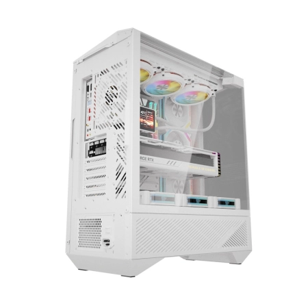 Obudowa komputerowa DARKFLASH DY460 + 4 wentylatory ARGB (biała)