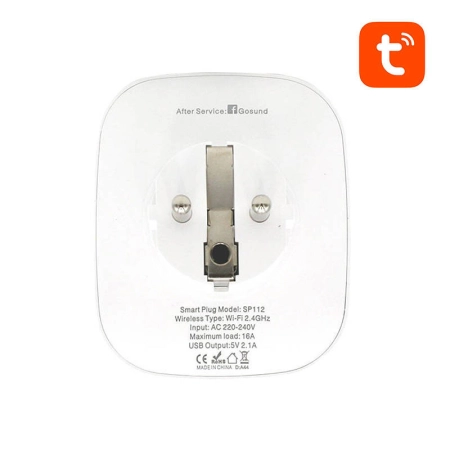 Gniazdko smart GOSUND SP112 Wi-Fi 16A 2xUSB Tuya