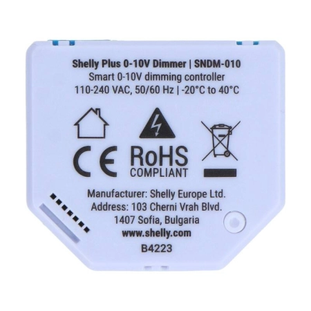 Ściemniacz SHELLY Plus 0-10V Dimmer Wi-Fi BT