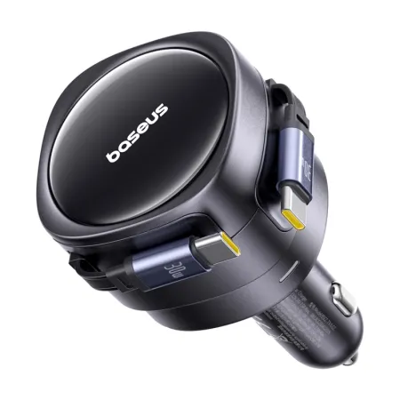 Ładowarka samochodowa BASEUS Enjoyment Max 60W 2xUSB-C (czarna)