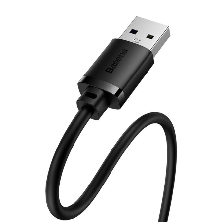 Kabel BASEUS AirJoy USB-A-USB-A przedłużacz 2m (czarny)