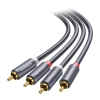 Przewód 2RCA (Cinch) do 2RCA (Cinch) UGREEN  AV104 5m (czarny)