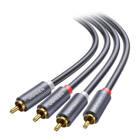 Przewód 2RCA (Cinch) do 2RCA (Cinch) UGREEN  AV104 5m (czarny)