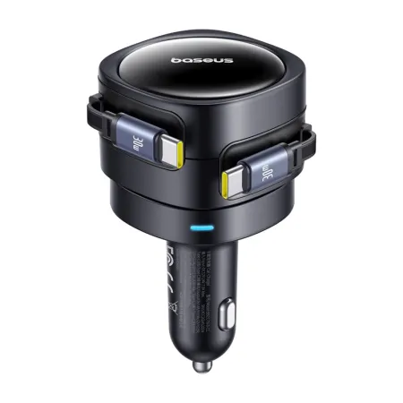 Ładowarka samochodowa BASEUS Enjoyment Max 60W 2xUSB-C (czarna)