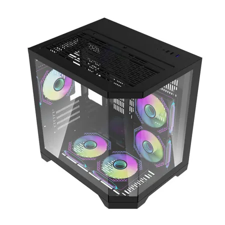 Obudowa komputerowa DARKFLASH FT350 + 5 wentylatorów ARGB (czarna)