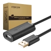 Kabel UGREEN US121 USB-A-USB-A 15m aktywny (czarny)