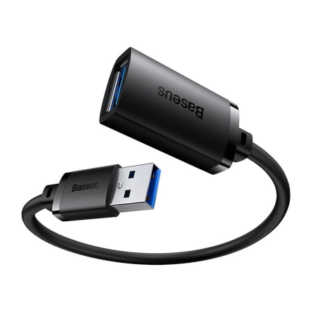 Kabel BASEUS AirJoy USB-A-USB-A przedłużacz 2m (czarny)