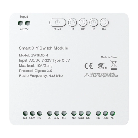 Przekaźnik AVATTO ZWSMMD-4-32V ZigBee 4-kanałowy DC 32V