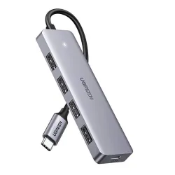 Hub USB-C UGREEN CM219 5-portowy (szary)