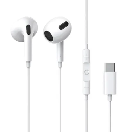 Słuchawki przewodowe BASEUS Encok C17 USB-C (białe)