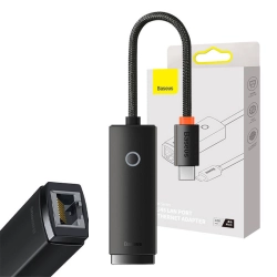 Adapter BASEUS Lite Series USB-C-RJ45 100Mbps (czarny) Adapter BASEUS Lite Series USB-C-RJ45 100Mbps (czarny)