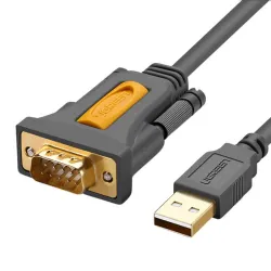 Kabel UGREEN CR104 USB-DB9 RS-232 1m (czarny) Kabel UGREEN CR104 USB-DB9 RS-232 1m (czarny)