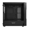 Obudowa komputerowa DARKFLASH DK431 Glass + 4 wentylatory RGB (czarna)