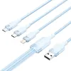 Kabel VENTION CTPLG USB-A-Lightning/USB-C/microUSB 1.5m 3A (niebieski)