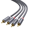 Przewód 2x RCA (Cinch) do 2x RCA (Cinch) UGREEN AV104 2m (czarny)