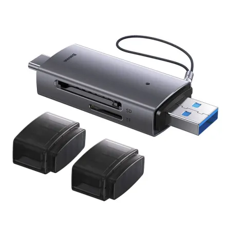 Czytnik kart pamięci BASEUS Lite Series SD/TF USB-A+USB-C (szary)