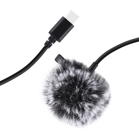 Mikrofon Jack Puluz krawatowy z klipsem PU425 1,5m USB-C