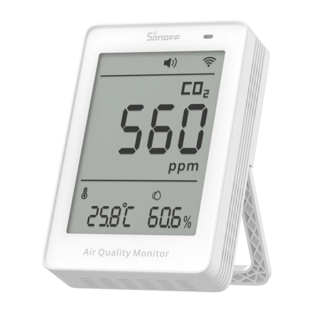 Miernik jakości powietrza WiFi LCD Sonoff AirGuard CO2 SAWF-08P