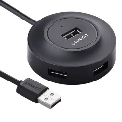 Hub USB UGREEN CR106 4-portowy 1m (czarny)