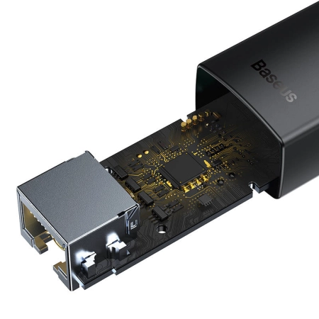 Adapter BASEUS Lite Series USB-C-RJ45 100Mbps (czarny)