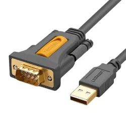 Kabel UGREEN CR104 USB-A-DB9 RS-232 2m (czarny) Kabel UGREEN CR104 USB-A-DB9 RS-232 2m (czarny)
