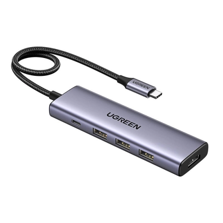 Hub UGREEN Revodok CM511 6w1 USB-C HDMI PD 100W (szary)