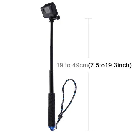Selfie stick PULUZ do kamer sportowych 19-49cm (czarny)