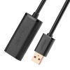 Kabel UGREEN US121 USB-A-USB-A 15m aktywny (czarny)