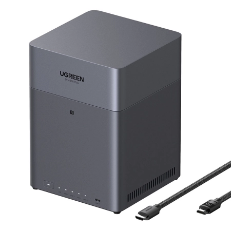 Serwer plików NAS Ugreen DH4300 Plus, 4-dyskowy, A76+A55, 8GB DDR4, 2.5GbE, 4K + kabel HDMI