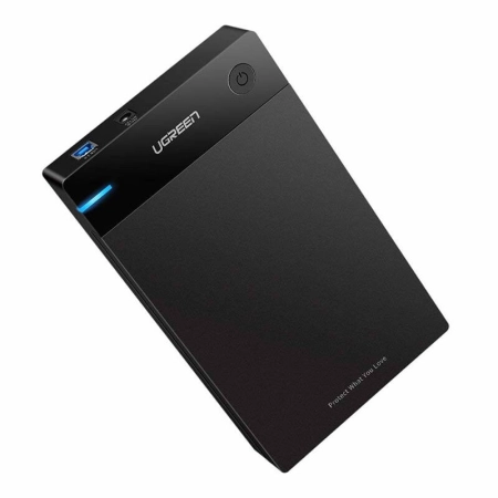 Obudowa dysku UGREEN US222 3,5" SATA USB 3.0 (czarna)