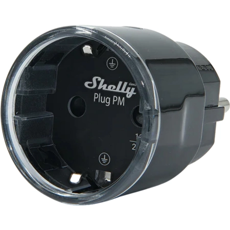 Inteligentne gniazdko 13A Shelly Plug PM Gen3 Matter czarny