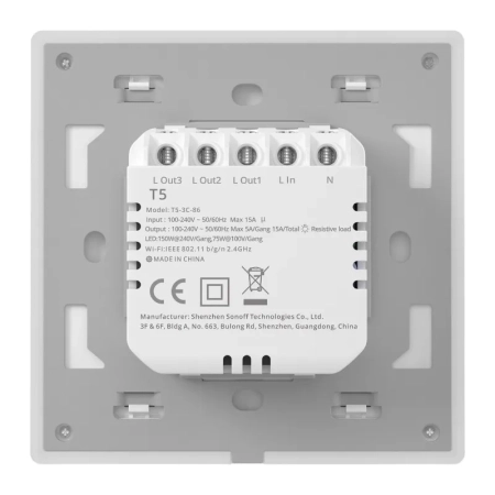 Włącznik światła SONOFF TX T5 3C Wi-Fi 3-kanałowy