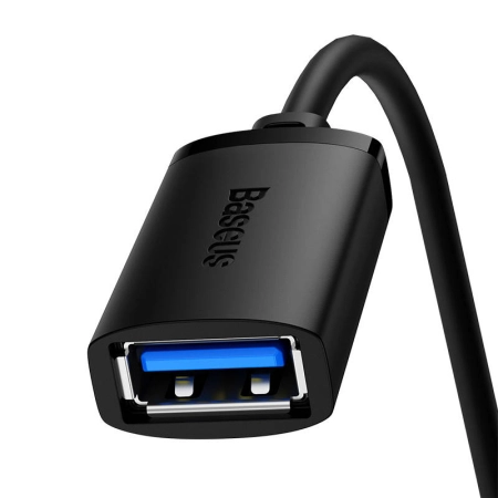 Kabel BASEUS AirJoy USB-A-USB-A przedłużacz 2m (czarny)