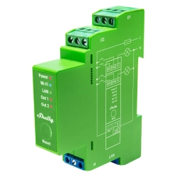 2-kanałowy ściemniacz na szynę DIN Shelly Pro Dimmer 2 WiFi/Bluetooth 2-kanałowy ściemniacz na szynę DIN Shelly Pro Dimmer 2 WiFi/Bluetooth