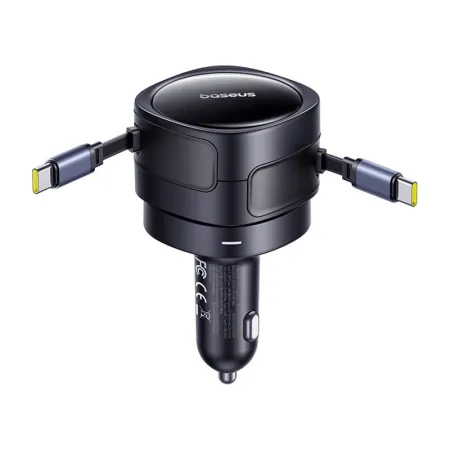 Ładowarka samochodowa BASEUS Enjoyment Max 60W 2xUSB-C (czarna)