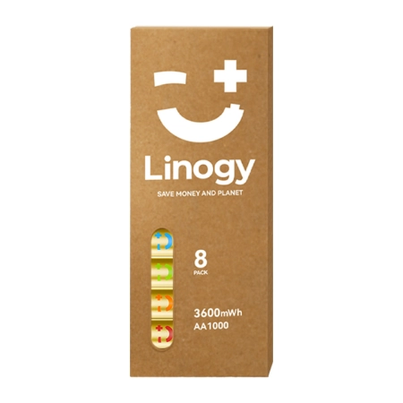 Zestaw akumulatorów LINOGY AA Li-ion Pro - zestaw 8 szt.