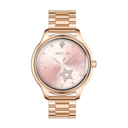 Smart Watch COLMI L28 (Złoty+ złoty stalowy pasek)