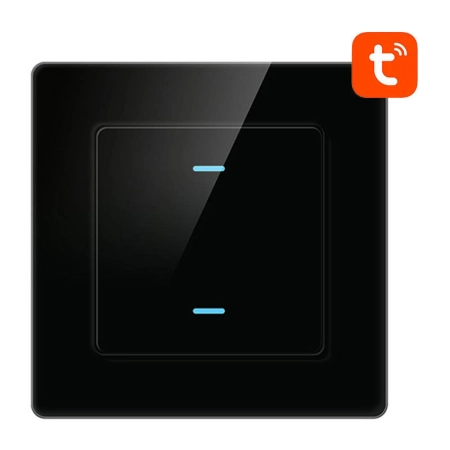 Włącznik światła AVATTO N-TS10-B2 Wi-Fi 2-przyciski (czarny)