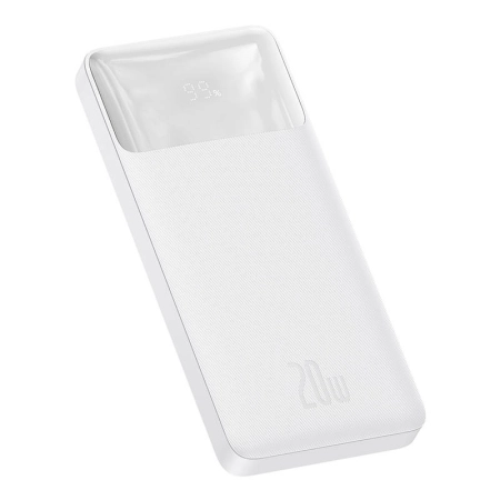 Powerbank BASEUS Bipow 10000mAh 20W 2xUSB USB-C (biały)