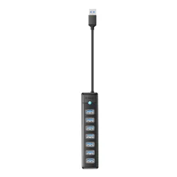 Hub ORICO PW7U 7-portowy USB 7x USB 3.0 (czarny) Hub ORICO PW7U 7-portowy USB 7x USB 3.0 (czarny)