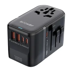 Adapter podróżny BLITZWOLF BW-TA2 5w1 GaN 100W Adapter podróżny BLITZWOLF BW-TA2 5w1 GaN 100W