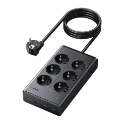 Listwa zasilająca UGREEN S622 6 gniazd 1.5m (czarna)