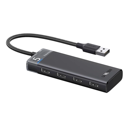 Hub USB UGREEN CM653 4-portowy (szary)