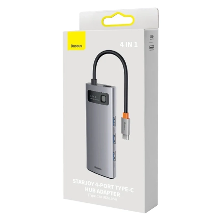 Hub BASEUS Metal Gleam Series 4-portowy USB-C