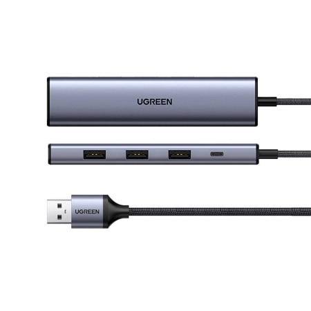 Hub USB UGREEN CM473 5-portowy (szary)