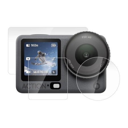 Zestaw szkieł hartowanych Puluz dla DJI Osmo Action 6 (3 szt.)