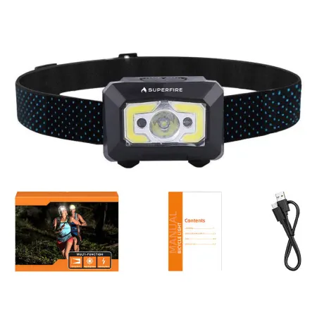 Latarka czołowa SUPERFIRE X30 strumień świetlny 340lm USB