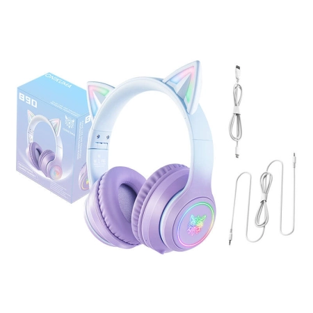 Słuchawki gamingowe ONIKUMA B90 Bluetooth (niebiesko-fioletowe)