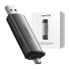 Czytnik kart UGREEN CM185 SD/microSD USB-A/USB-C (szary)
