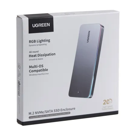Obudowa dysku UGREEN CM777 M.2 NVMe/SATA USB-C